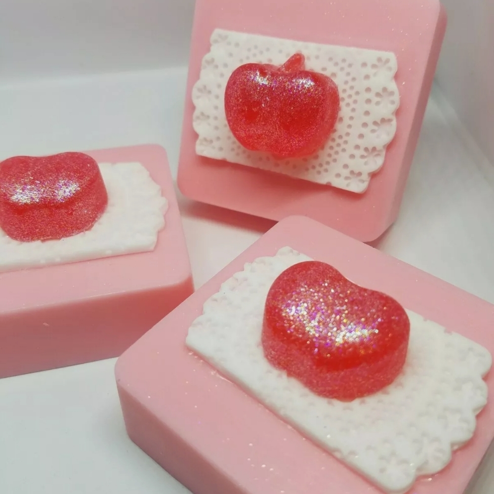 Handmade apple scented goats milk soap